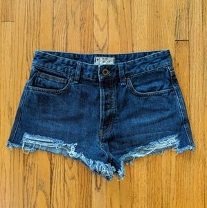 free people cutoff denim short shorts